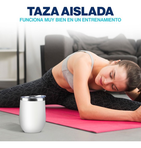Vaso Térmico Antiderrames Acero Inoxidable Café Té Vino Blanco