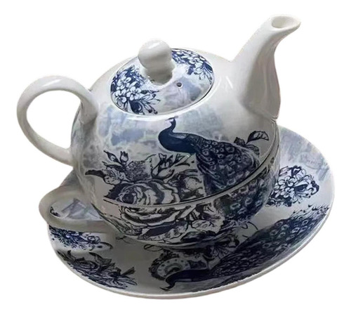 Juego De Té De Con Tetera China Y Platillo, Elegante Jarra