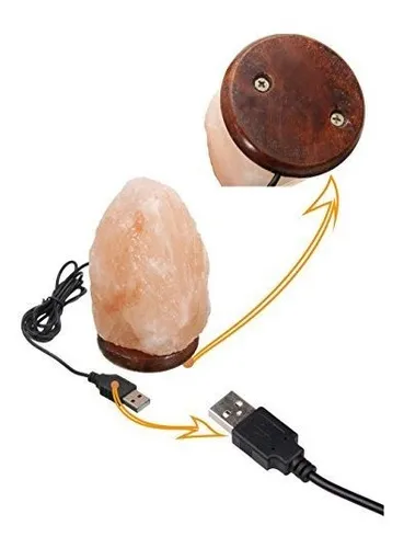 Lámpara De Sal Del Himalaya Con Led De Colores.