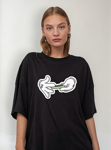 Remera Unisex Weed Smoke Algodón Personalizada 430