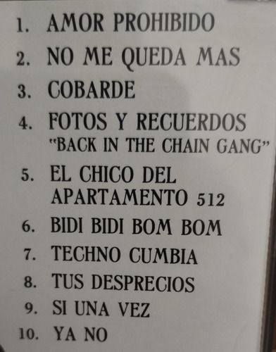 Selena: Amor Prohibido, No Me Queda Más, Cd 100% Original (Usado)