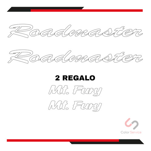 Calca Sticker Para Bici Roadmaster De 30x4cm 2pz+2 De Regalo