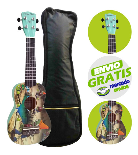 Ukelele Diseño Soprano Funda Santa Cruz Uk300