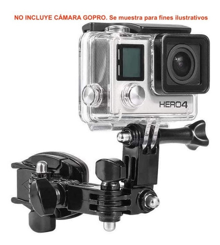 Imagen 9 de 10 de Montura Casco Gopro Soporte Base Cámara Moto Kit Adaptador