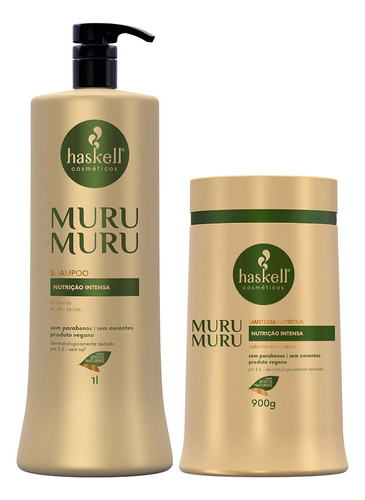 Kit Haskell Murumuru Shampoo 1 Lt + Mascara 900gr