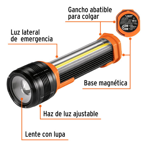 Lampara Recargable Linterna Con Luz De Emergencia Mayoreo