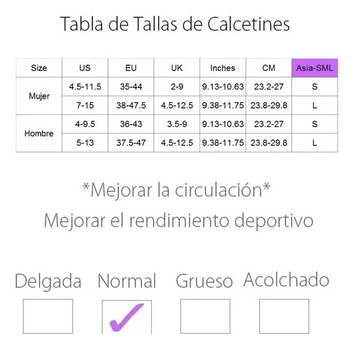 6 Medias De Compresión Antiembolismo 15-20mmhg