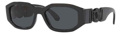 Óculos de sol Versace VE4361 M, cor preta com moldura de plástico padrão - VE4361