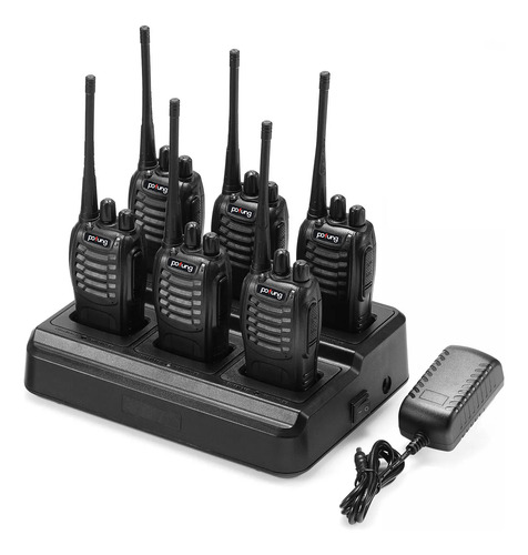 Pack X6 Walkie Talkie Bf-888s + Base Carga Rápida Facturado