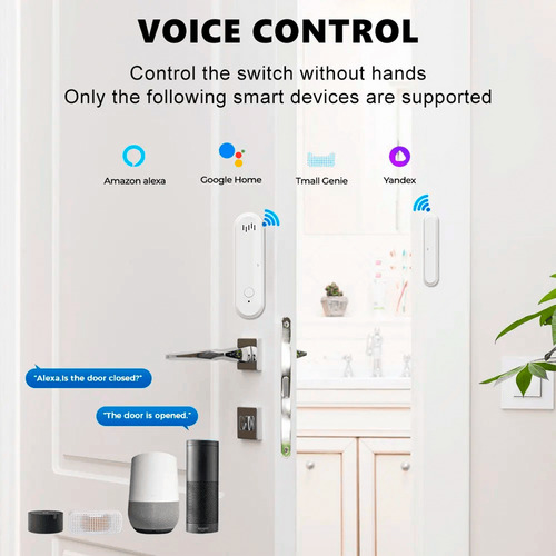 Sensor De Porta Janela Com Alarme Som Wifi Tuya Alexa Google