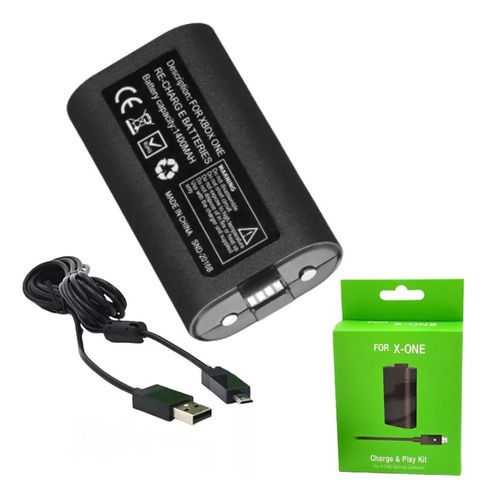 Carga Y Juega Xbox For X- One 1400 Mah Cargador Kit De Juego