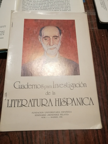 Cuadernos Investigación Literatura Hispánica N°1 Madrid 1978
