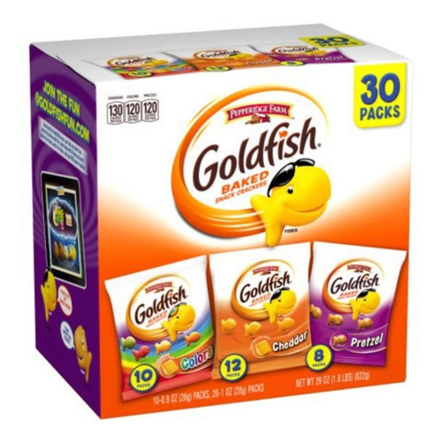 Goldfish Galletas Variedad 30 Pack Importado