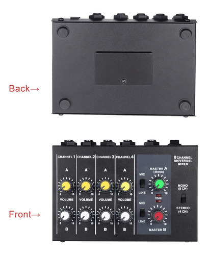 Imagen 5 de 5 de Adaptador Mezclador De Sonido 8 Canales Con Power Sound Mono