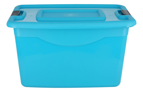 Caja Almacenamiento De Plastico Y Tapa Con Broches 19 Lts