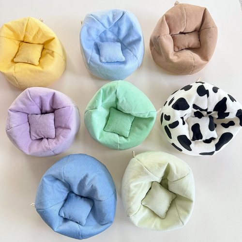 Sofá De Miniatura Con Cojín, Accesorios Para Café