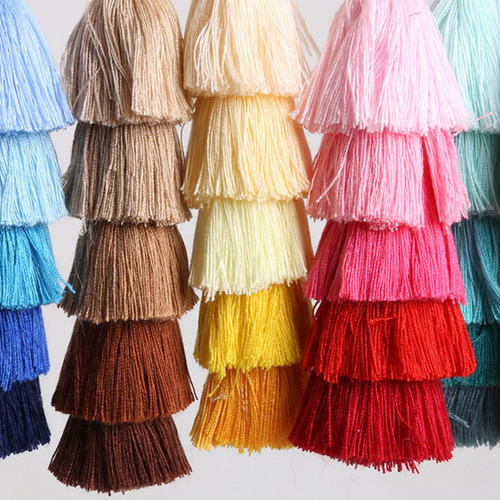 6 Piezas Coloridas Boho Borlas Monedero Bolso Encantos