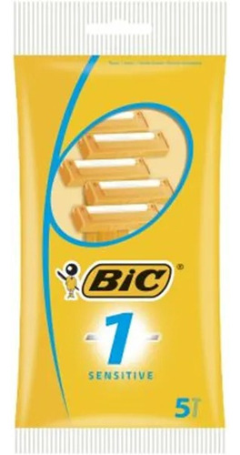 Pack Afeitadoras Desechables Bic Sensitive 1 Hojilla 5 Und