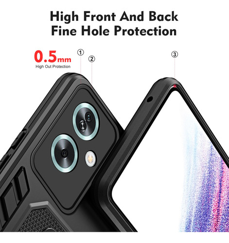 Hefu Funda De Teléfono Finger Loop For Oppo A79 5g