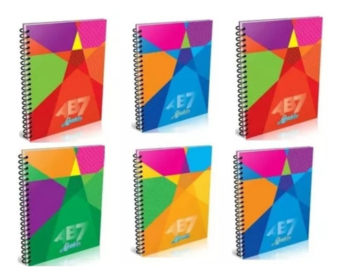 Pack X 6 Cuaderno Ab7 Laprida X 100 H. Tapa Dura Espiral