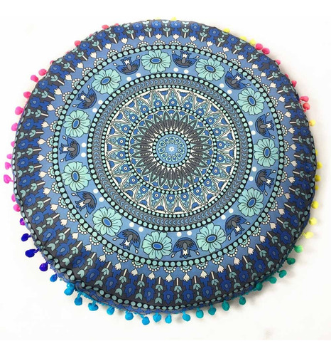 Alfombra De Suelo Y Mandala India Redonda Estilo Boho