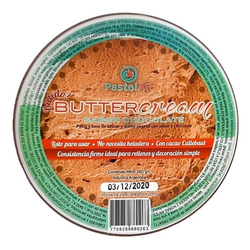 Buttercream Sabor Chocolate X 360 G