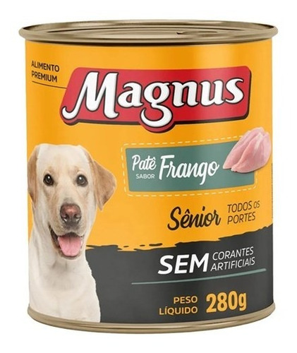 Ração Úmida Magnus Para Cães Sênior Frango  280g