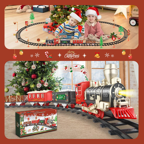 Set De Tren Navideño Jq Juqu Con Luces Y Sonidos Navideños P