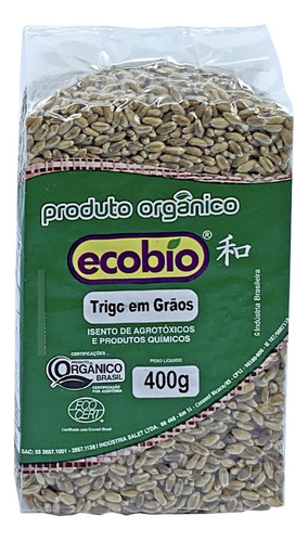 Trigo Em Grãos Orgânico Ecobio Não Transgênico À Vácuo 400 G