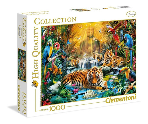 Rompecabeza Puzzle 1000 Piezas Mystic Tigers Clementoni Full