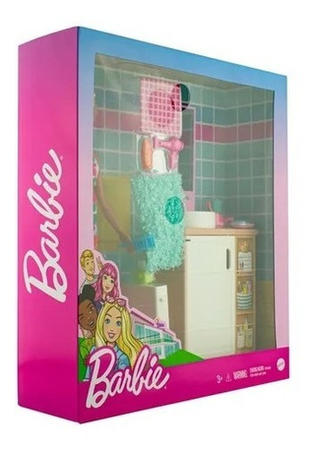 Imagen 2 de 5 de Muñeca Barbie Cuarto De Baño Mattel
