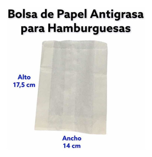 Millar Bolsa Papel Antigrasa Paraf Hamburguesa Envío Gratis