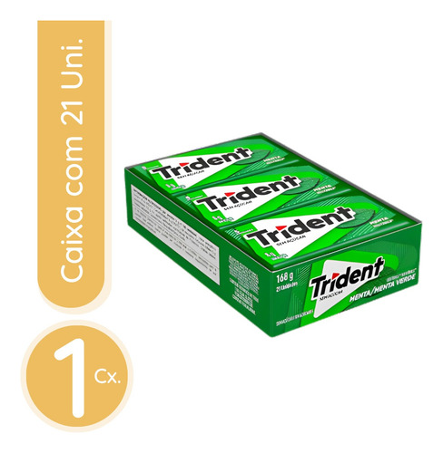 Chiclete Mondelez Trident Sabor Menta - 1 Cx Com 21 Uni.