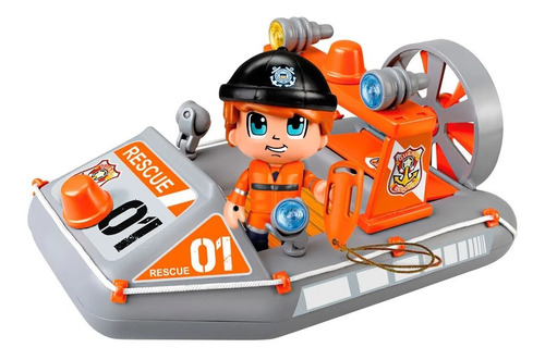 Pinypon Action Lancha Rescate Rescue Overcraft Y Accesorios