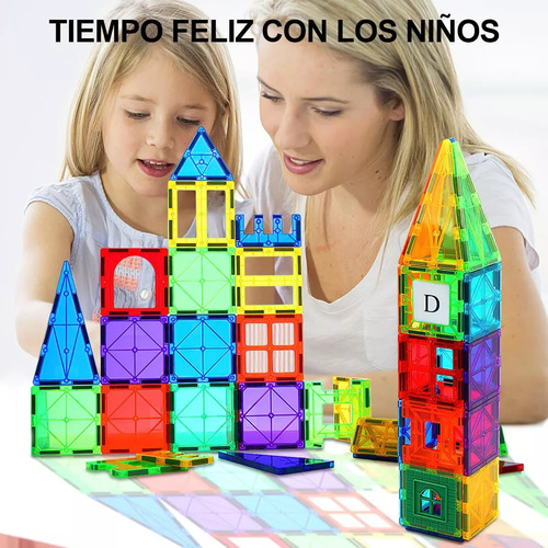 Juego De Bloques De Construcción Magnéticos 3d 100 Piezas