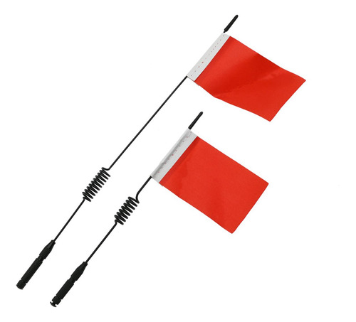 Juego De 2 Antenas De Metal Rc Con Bandera Para Camión Wpl