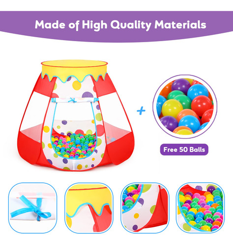 Tent De Juego De Bolas Para Bebés Wilhunter Para Niños Con