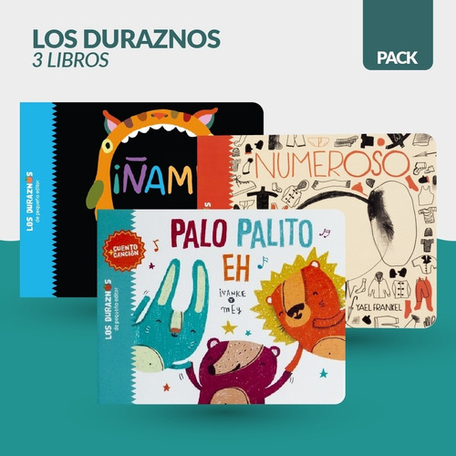 Pack Los Duraznos 3 Libros - Ñam! Numeroso Palo Palito