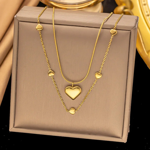 Elegante Collar De Acero Inoxidable Versátil Para Mujer