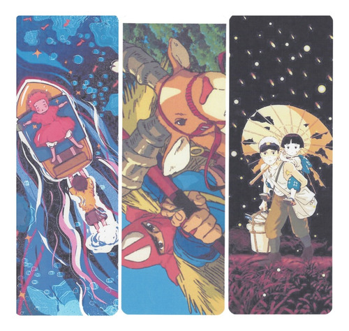 Pack 12 Separadores Para Libros Colección Studio Ghibli Multicolor Ghibli 2