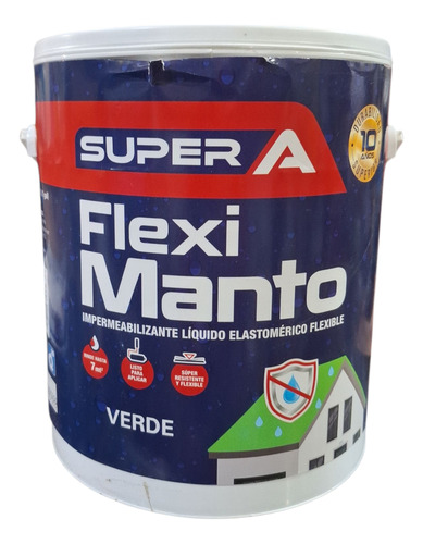 Flexi Manto Impermeab Elastomerico Flexible Verde Galon
