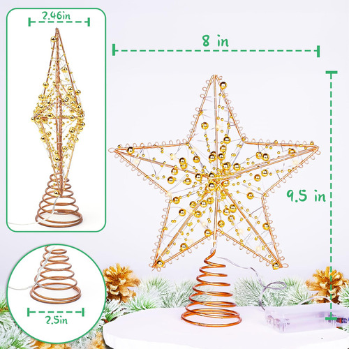 / Decoración Con Forma De Estrella Led Para Árbol De