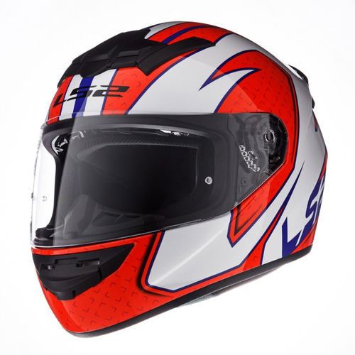 Casco Ls2 Ff352 Rookie Fire Rojo Blanco Azul 2019 Fas Motos