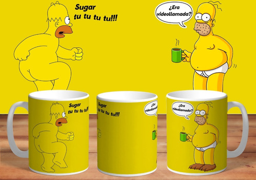 Taza Homero Simpson Humor Zoom De Cerámica 