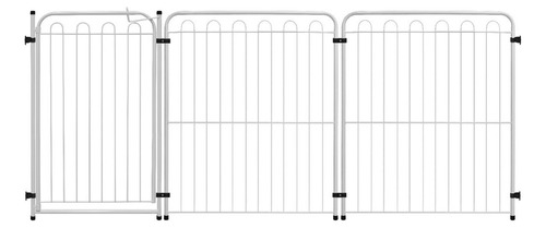 Cercado Cão Cachorro 2 Módulos + Portão Linear 1,89m X 82cm Cor Branco