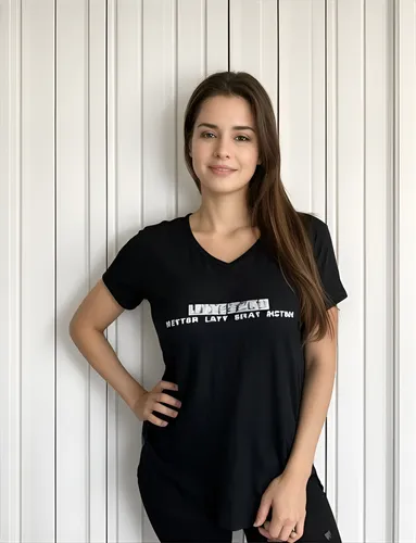 R1099 Remera Persy Evase Cuello V Talles Grandes