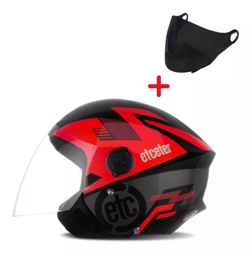 Capacete Moto Aberto Etceter Open - Cinza