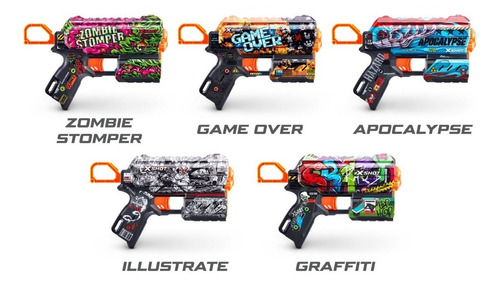 Imagen 3 de 6 de Pistola Lanza Dardos X-shot Zuru Skins Flux Diseños Graffiti
