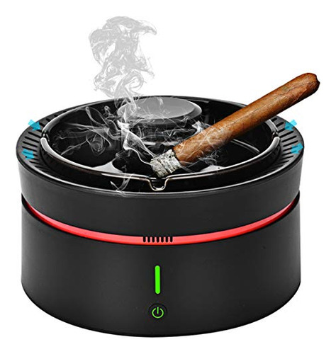 Smokeless Ashtray With Led Battery Indicator Rechargeable Fo