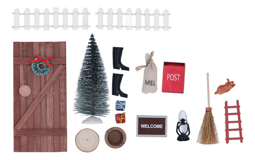 Kit Para Puerta De Casa De Muñecas De Navidad, 1/12 1/6, Hec